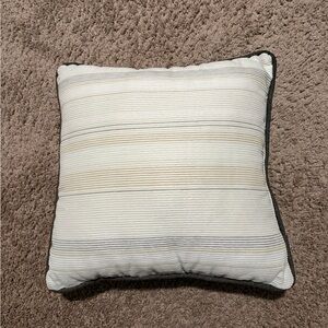 Striped Throw Pillow with Dark Trim